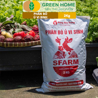 Phân Bón Hữu Cơ GreenHome, Sfarm, Nhiều Loại, Giúp Đất Tơi Xốp, Bổ Sung Chất Hữu Cơ Và Vi Sinh Vật