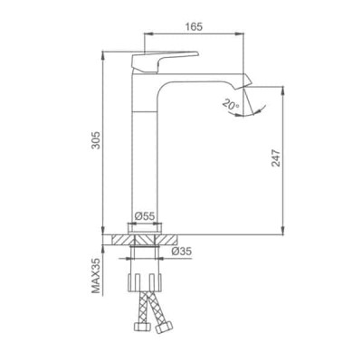Vòi chậu lavabo nóng lạnh mạ titan Frap F1071-29 - Hàng Chính Hãng LIÊN BANG NGA