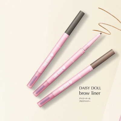 Kẻ Lông Mày 3 Trong 1 BR-04 Ash Brown Bút Chì Kẻ Mày, Cọ Phấn Bột & Cọ Chải Bền Màu Lâu Trôi Chống Nước Daisy Doll