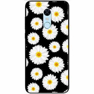 Ốp lưng dành cho Xiaomi Redmi Note 4 mẫu Hoạ Tiết Cúc Nền Đen