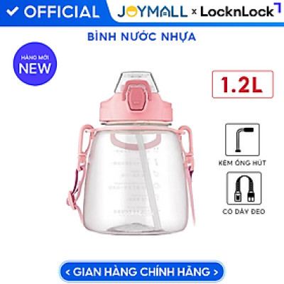 Bình Nước Nhựa LocknLock 1.2L ABF648LPIK, Hàng Chính Hãng, Kèm Ống Hút - JoyMall
