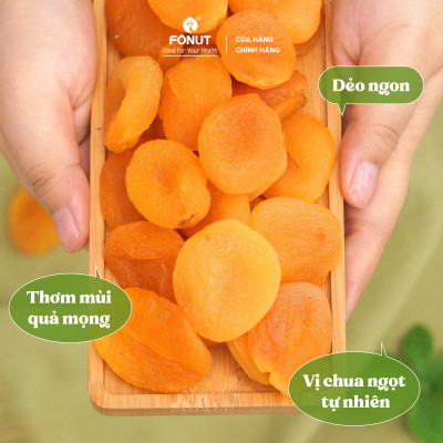 Mơ thổ nhĩ kỳ Fonut 250g - 500G trái cây sấy dẻo thơm ngon phù hợp cho người ăn kiêng, mẹ bầu ăn vặt