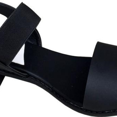 Giày sandal nữ Trường Hải gót vuông 4cm màu đen đế cao su mềm dẻo chống trơn thời trang cao cấp XDN236