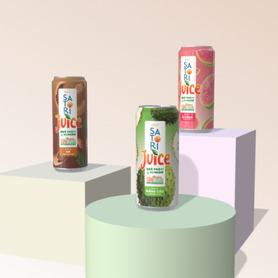 Combo 2 thùng nước ép trái cây Satori Juice nhiều vị - (250ml/lon)