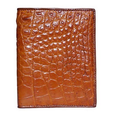Ví Nam Da Cá Sấu Kiểu Đứng Huy Hoàng HT2230 (12.5 x 10 cm) - Vàng