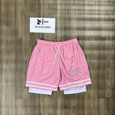 Quần 2 lớp tập gym nam DOGYMSHOP thun lỗ kim thoáng khí khi chơi thể thao QV2L2