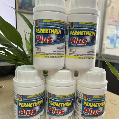 Thuốc diệt muỗi nhập khẩu nguyên chai Anh Quốc Permethrin Plus 50EC chai 200 ml