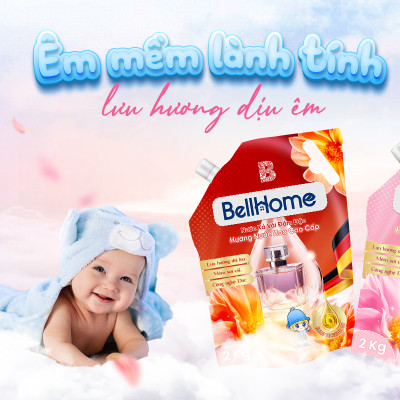 Túi Nước Xả Vải Bell Home Hồng Hương Nước Hoa Sang Trọng 2KG