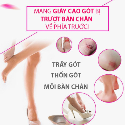 2 cặp lót giày( 4 chiếc loại nửa bàn chân) chống tuột, chống chầy gót chân và giúp giảm size giày bị rộng Sunzin 