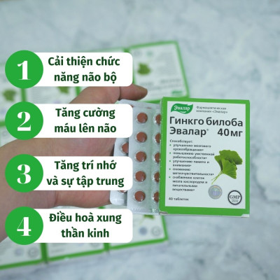 viên Evalar Ginkgo Biloba chính hãng của Nga