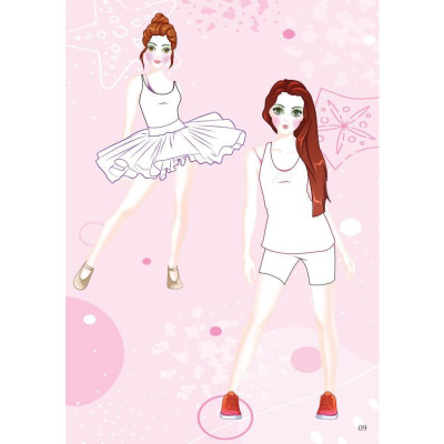 Sách - Bóc Dán Hình Sticker Trong Suốt & Tô Màu Búp Bê - Nhà Thiết Kế Thời Trang - Sành Điệu - Việt Thư