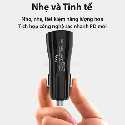 Cốc sạc xe hơi Bagi 1USB 1Type-C 18W CC-PD18 - Hàng chính hãng