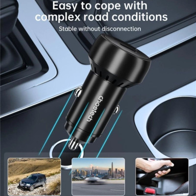 Tẩu sạc CHOETECH TC0014 nhanh 60W  dùng trên ô tô (Hàng chính hãng)