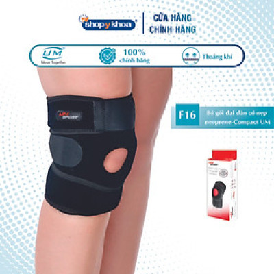 Bó gối đai dán có nẹp neoprene -compact United Medicare F16 
