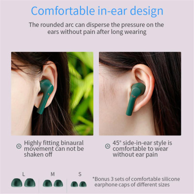 CINCATDY Tai Nghe Gaming True Wireless Earbuds Headphone Bluetooth V5.0 Phiên Bản Nâng Cấp Headset Dock Sạc có Led Báo Pin Kép J5 ANC