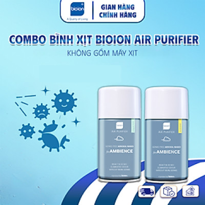 Combo 2 Bình Xịt Khử Mùi Sạch Khuẩn Không Khí Bioion Air Purifier 250ml (Không bao gồm máy xịt)
