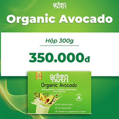 Organic Avocado - Sữa Hạt Ngũ Cốc Có Chứa BCAAs Duy Trì Sức Khỏe Khối Cơ [Hộp giấy 300g]