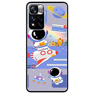 Ốp lưng dành cho Xiaomi Redmi Note 11 Pro ( Bản Nội Địa ) mẫu Phi Hành Xanh Tím