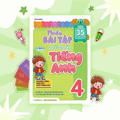 Sách - Phiếu Bài Tập Cuối Tuần Tiếng Anh 4 - Megabook
