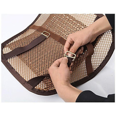 tựa lưng lưới đan hạt gỗ cho ghế ô tô và văn phòng chống mỏi lưng