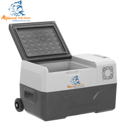 Tủ lạnh ô tô thông minh Alpicool Việt Nam 30 lít - CX30 - có tay kéo, bánh xe, làm đá nhanh kiêm hộp đựng thực phẩm, kiêm thùng đá cho tài xế, lái xe