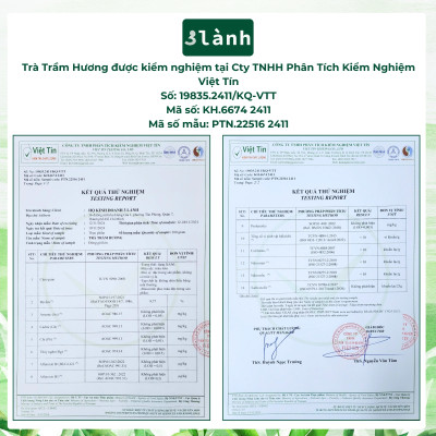Trà Trầm Hương Dạng Lá Hộp 50gr 3 Lành Hoàn Toàn Từ Lá Dó Bầu Ngủ Ngon Giảm Stress