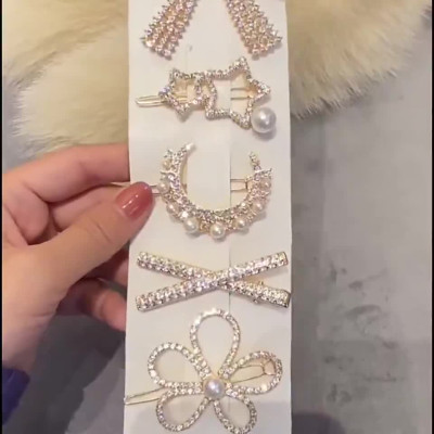 Sét 5 Kẹp Tóc Đính Đá