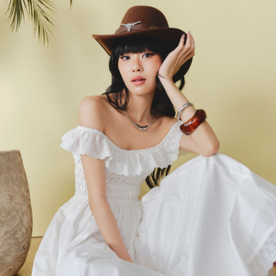 DOTTIE - Đầm cánh tiên hở lưng - Trắng - D0710