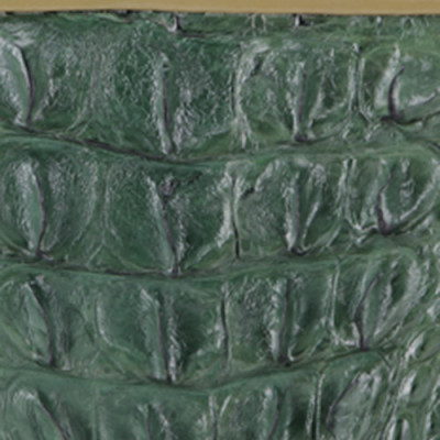 Ví nữ da cá sấu Huy Hoàng 1 khóa gai màu xanh rêu HT3223