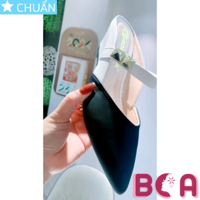 Đế xuồng nữ mũi nhọn 5 phân RO631 ROSATA tại BCASHOP hở gót, phía trước kèm thêm quai ngang nhỏ đính khối kim loại