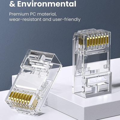 Ugreen UG20798NW171TK 50pcs CAT6 đầu bấm mạng 1 túi có 50 cái - HÀNG CHÍNH HÃNG