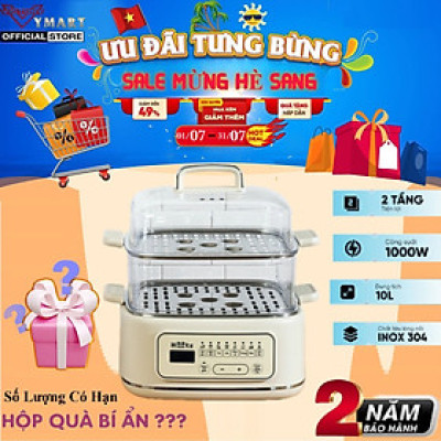 Nồi Hấp Đa Năng 2 Tầng Haatz CIM371, Dung Tích 10L, 8 Chức Năng, 1000W - Hàng Chính Hãng