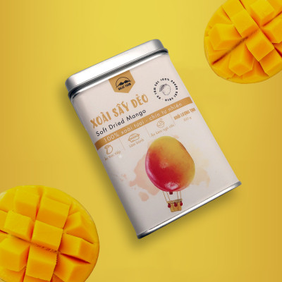Xoài Sấy Dẻo Dalat Farm - Hộp thiếc 300 g