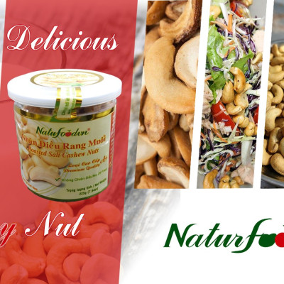 Nhân Hạt Điều Rang Muối Cao Cấp Loại A+ Ngon | Hộp 454g | Natufoodvn