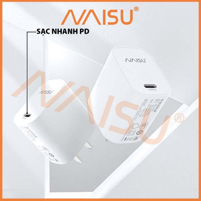 Đầu sạc nhanh NAISU Bộ chuyển đổi 3C được chứng nhận cho bộ sạc nhanh PD18W ID – 1815 - Hàng nhập khẩu