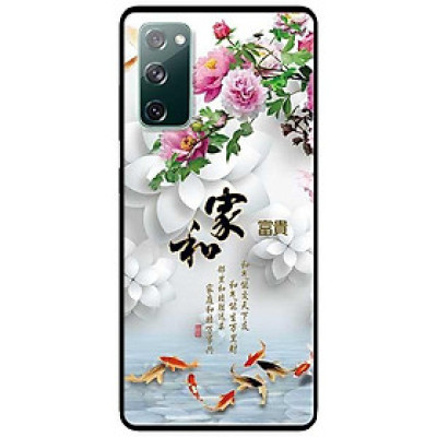 Ốp lưng dành cho Samsung A90 - Samsung S20 FE mẫu Chim Cá Nền Hoa Trắng