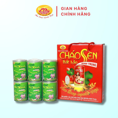 Chè đỗ xanh Minh Trung 240g - Chè Đỗ Xanh 6 (combo 6 lon)