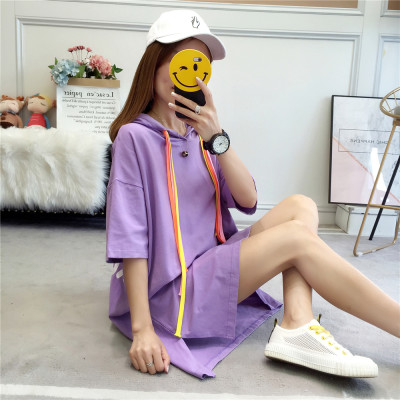 Áo Thun Tay Dài Liền Nón Xinh Xắn Dành Cho Nữ