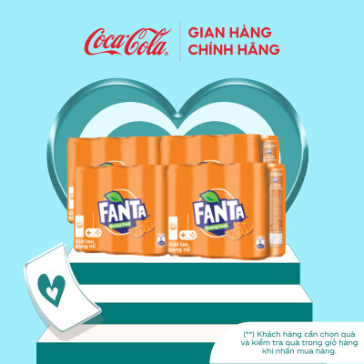 Lốc 24 Lon Nước Giải Khát Có Gas Fanta Hương Cam 320ml/Lon Coca-Cola Official Store_TK