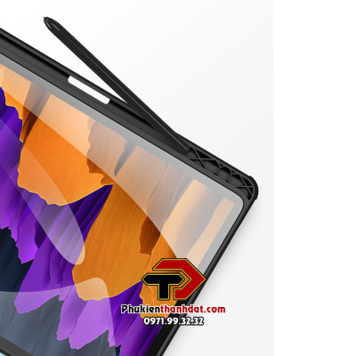 Bao da chống sốc SamSung Galaxy Tab S7+ Plus có ngăn đựng bút hiệu Dux Ducis Toby - Hàng nhập khẩu