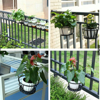 Giỏ Sắt Treo Chậu Hoa Ban Công Đế Dày GroFa - Chính Hãng 