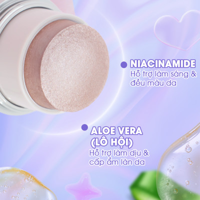 Má Thạch Highlighter Bắt Sáng SPARKLE Mềm Mịn, Hồng Ánh Nhũ Lấp Lánh