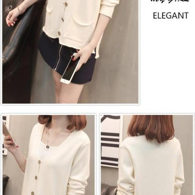 áo len nữ đẹp, áo len nữ 2 túi dáng cardigan
