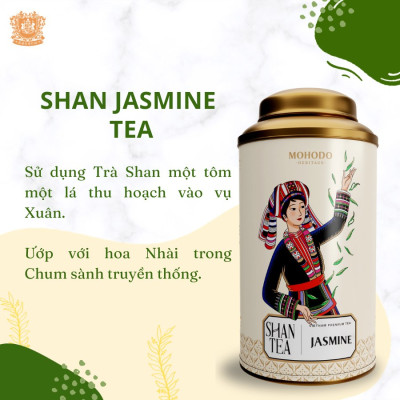 TRÀ SHAN ƯỚP NHÀI THƯỢNG HẠNG-80G HỘP THIẾC-MOHODO