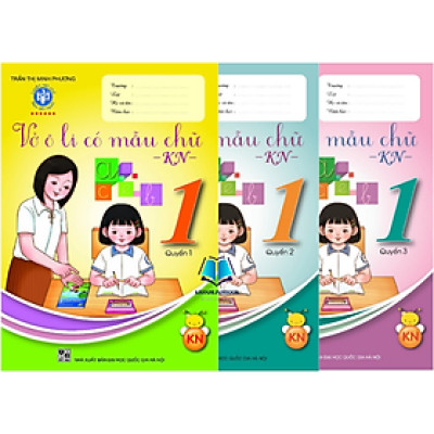 Sách - Bộ vở ô li mẫu chữ lớp 1 (3 quyển - bộ Kết nối tri thức tích hợp QR CODE)
