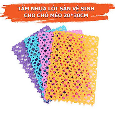 Tấm Lót Chuồng Lót Sàn Cho Chó Mèo Bằng Nhựa Dẻo 20*30cm