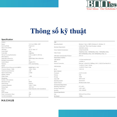 Thiết bị Hội Nghị Truyền Hình Chuyên Nghiệp MAXHUB - Hàng Chính Hãng - Chất Lượng Cao