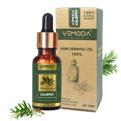 Dầu tràm cho bé cao cấp, an toàn. Tinh dầu Tràm gió Vemoda giúp giữ ấm, kháng khuẩn và chăm sóc bé yêu (Sản phẩm thiên nhiên). Dung tích 30ml
