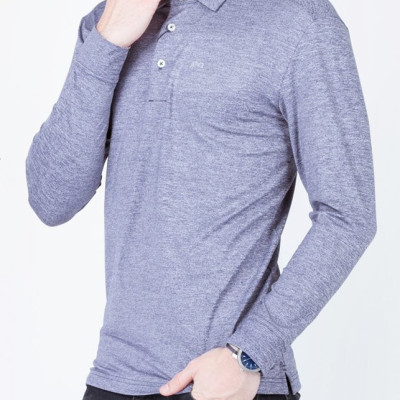 Áo phông nam dài tay màu xanh navy ALIGRO ALGAPD001