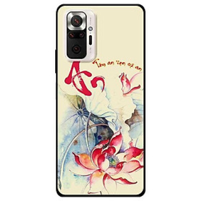 Ốp lưng dành cho Xiaomi Xiaomi Redmi Note 10 - Redmi Note 10 Pro - mẫu Tâm An Sen Đỏ